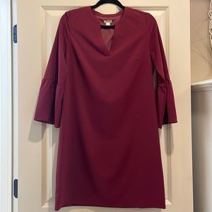 J Crew Burgundy Shift Dress